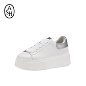 ASH女鞋 厚底内增高百搭休闲鞋 明星同款 MOBY真皮流行小白鞋