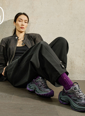 ASH女鞋新款DRAGON龙鳞鞋拼色老爹鞋女厚底增高鞋子女款休闲鞋