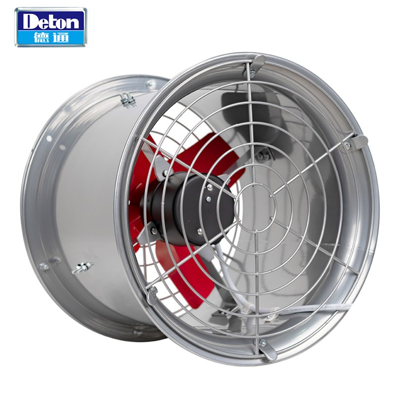 德通排气扇T圆筒形工业换气扇带前后风网轴流风机抽风机TD-