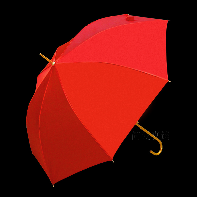 红色伞婚庆结婚用红雨伞新娘出门出嫁喜庆蕾丝长柄铝合金复古中式