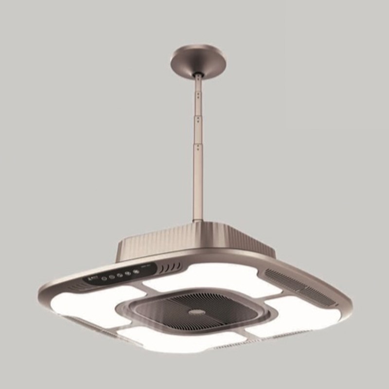 麻将机吸烟灯棋牌室净化灯空气净化器麻将馆除抽烟机遥控升降吊灯