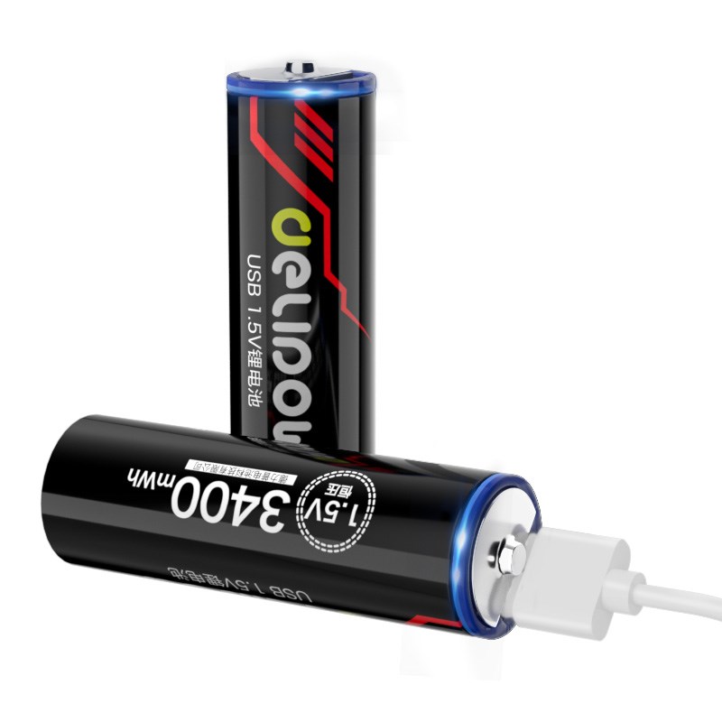 德力普充电电池5号大容量usb快充五七号恒压可充7号1.5v锂电池