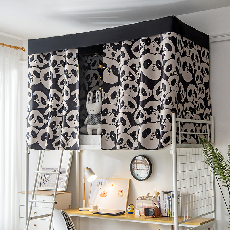 大学生宿舍床帘蚊帐一体式寝室上铺下铺女日系加厚强遮光床幔帘子