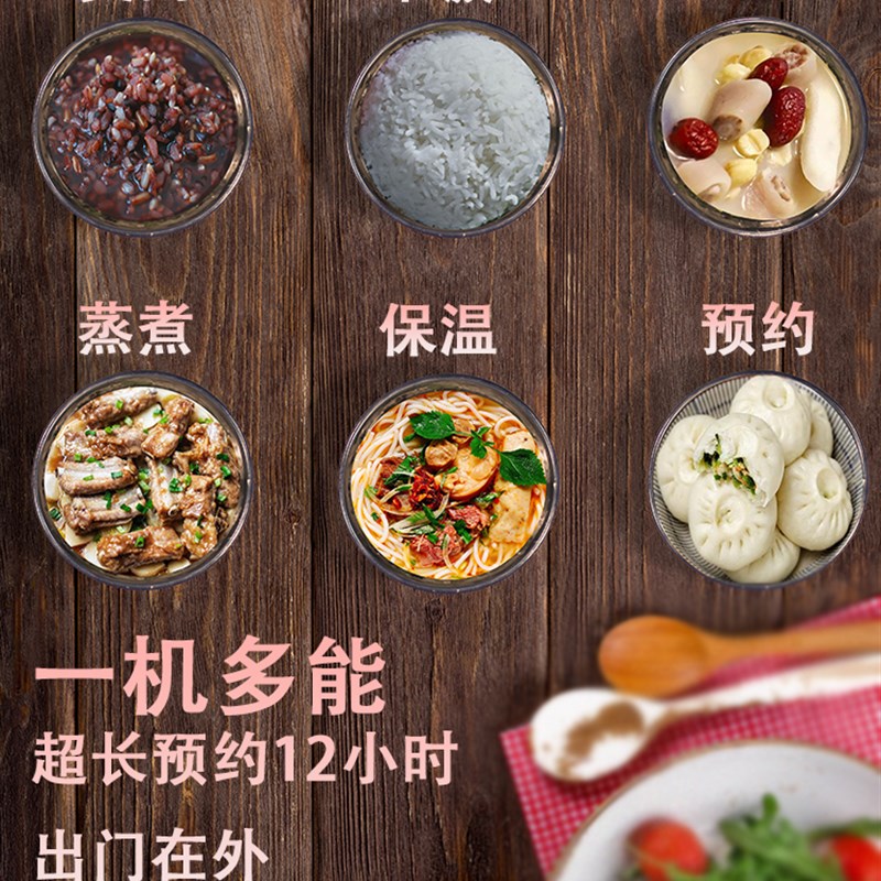 迷迪鼠车载电饭煲v小车自驾游2v大货车用电饭锅烧水车家两用