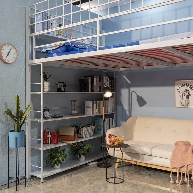 小户型公寓楼多功能省空间高架床loft人单上层阁楼高低错层儿童