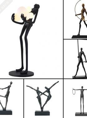 星饰缘迎宾人物雕塑落地灯人形家居展厅样品屋展示中心酒店软装大