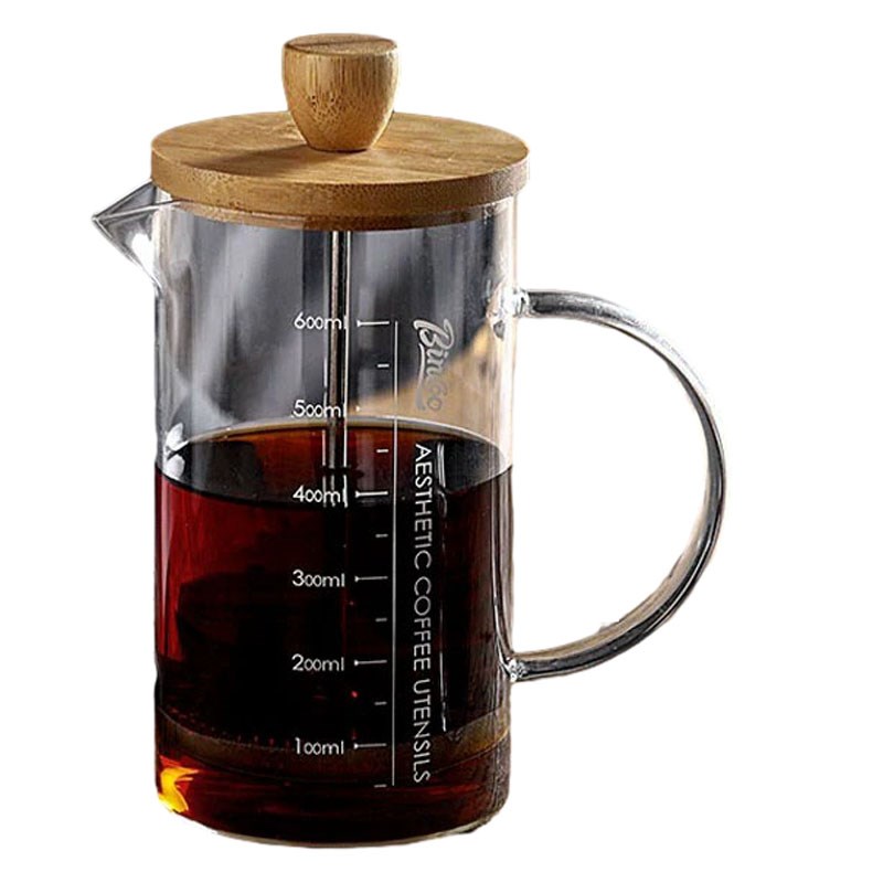 Bincoo咖啡玻璃法压壶家用过滤式手冲器具咖啡过滤杯打奶泡杯