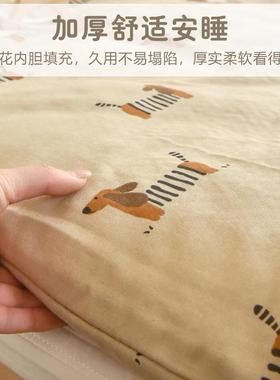 宝宝秋冬厚棉花垫床新生婴儿纯棉加纱布褥幼子GZJ儿园儿童保暖床