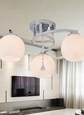 厂家直销现代新款玻璃客厅意顶灯创圆形简约大气家87480用照明吸