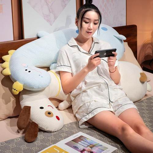 枕长抱枕婴棉动条物靠枕女生084孕妇夹腿a类侧睡头沙儿发床上靠垫