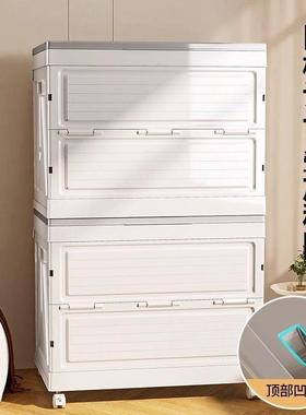 S2V翻盖收纳箱家用大容衣物被子储物娃箱整802量理箱玩具可娃折叠