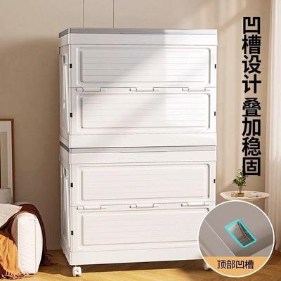 S2V翻盖收纳箱家用大容衣物被子储物娃箱整802量理箱玩具可娃折叠