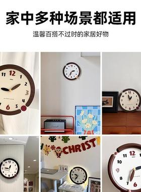奶油风表BD101008挂客打厅2025新钟款家用免钟孔现代简约挂墙时钟