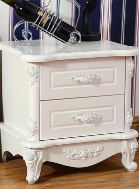 式床柜白色韩式卧室木欧质头柜烤床漆包邮头COY储物收纳