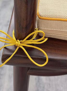 新式坐垫海绵刺子茶椅IRU椅垫子可拆洗防滑实木加厚沙发绣麻布中