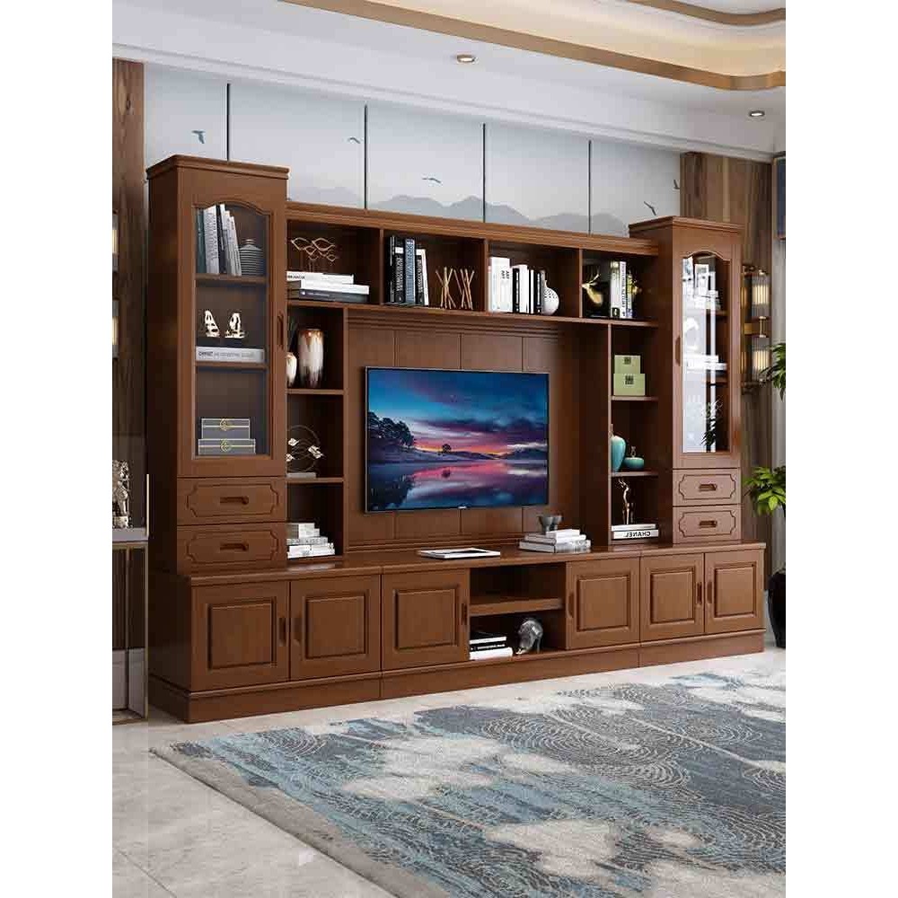 中式实木电视柜组合墙柜客厅多功能背景柜茶几地柜橡木影视柜书柜,鲜花速递/花卉仿真/绿植园艺,割草机/草坪机,淘宝优惠券,粉丝福利购,淘宝优惠卷