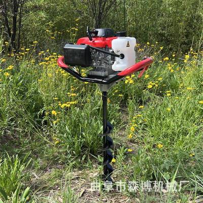 农用小型FHM地钻坑机工汛程钻孔搭架挖坑机率手提大功钻防打桩钻