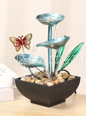 铁摆艺JR126面流水厅喷泉件客家居办公室装饰工艺桌品出口厂家