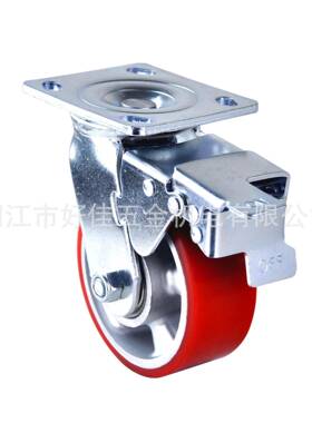 源头工厂直供25X50mm1欧轴款重静音双承型847高耐磨聚氨酯PU双刹