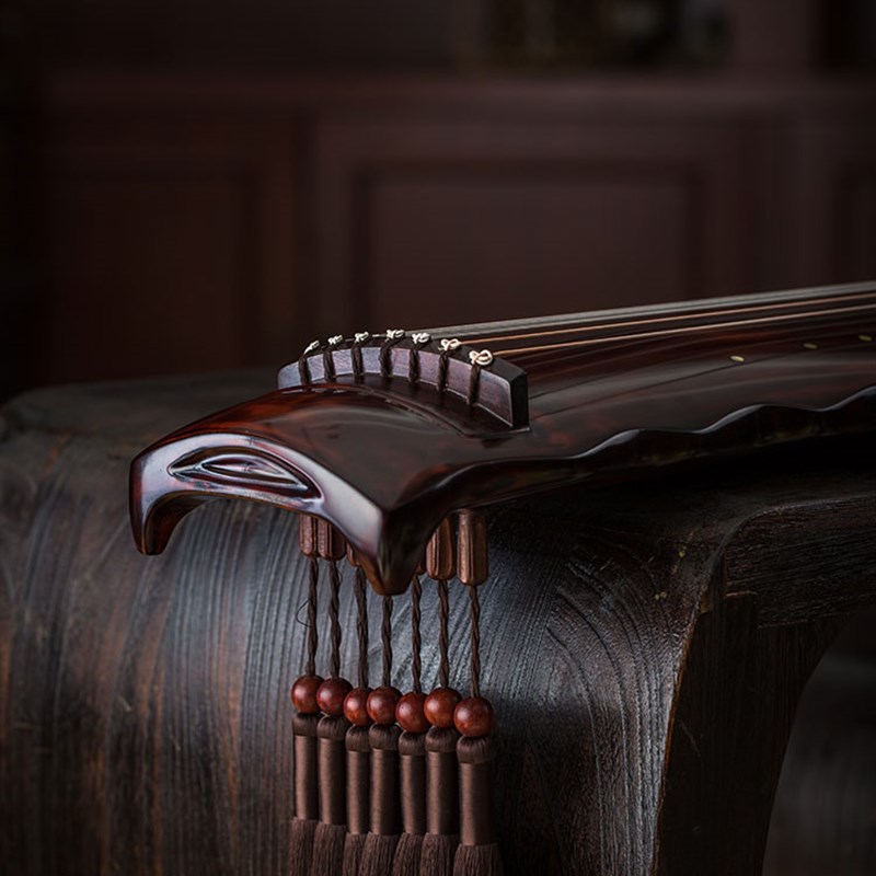 寄语落霞式古琴纯手工初学者入门演奏级瑶琴七弦琴百年老杉木