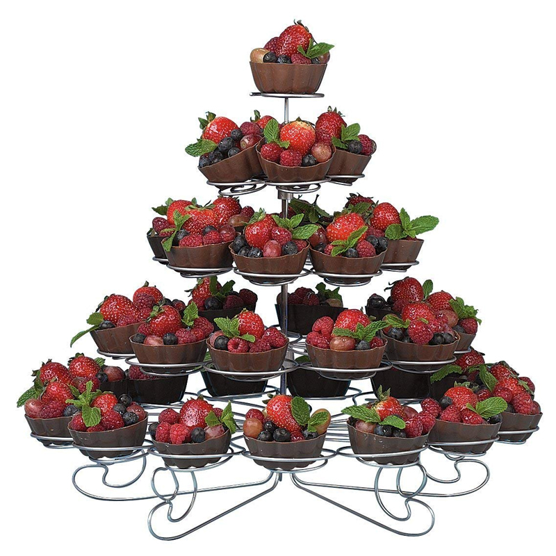 婚礼甜品台摆件欧式蛋糕架婚庆道具铁艺点心架5层纸杯子蛋糕架