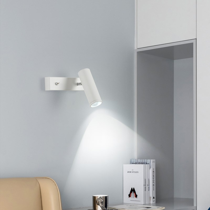 新款卧室床头灯壁灯可旋转调节阅读护眼射灯现代简约客厅背景墙灯