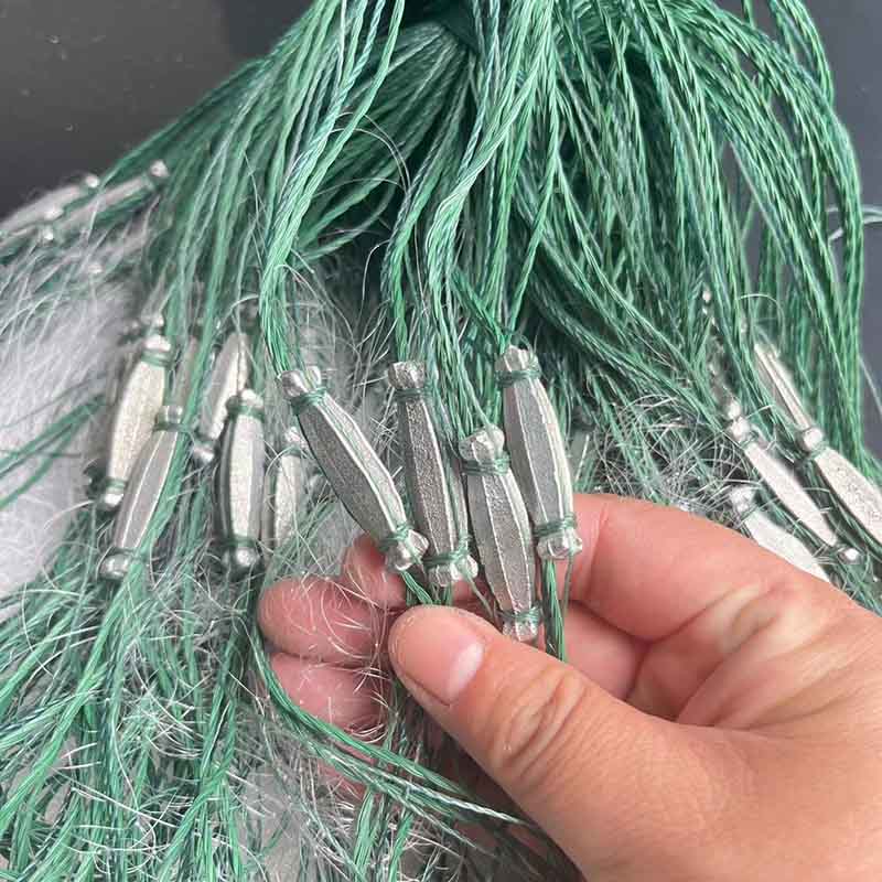 加重鱼尾坠急流水域米长三层粘网捕鱼网挂网丝网鱼网尼龙网