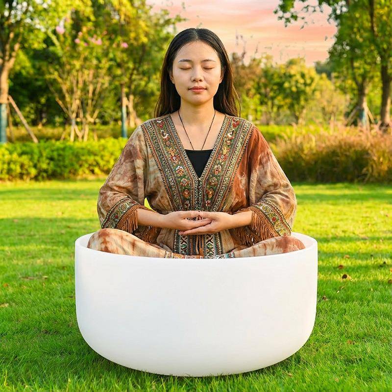 大号水晶歌碗YOW唱晶音钵情疗愈冥想音疗乐器绪平衡灵性提水升