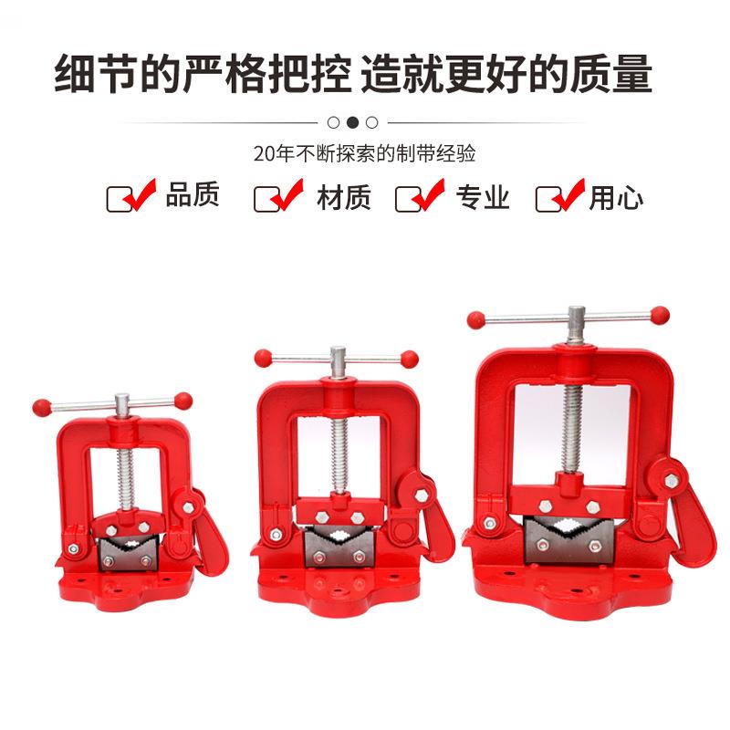 龙门钳管重33型作管子压力钳三角架台虎钳子夹具钳工台镀台锌管