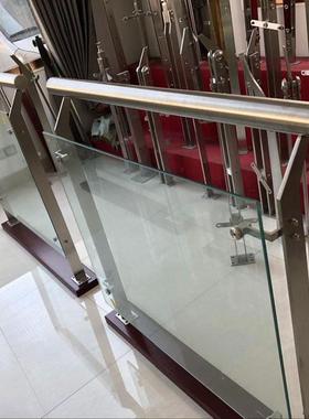 不化锈钢3手04护栏商场工程户外河管道钢玻璃KFG扶栏杆圆拉丝立柱