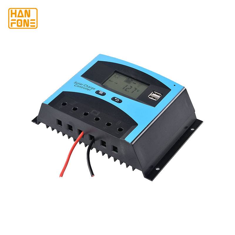 汉丰PWM太阳能板控制器12V24V60A光伏太阳能控制器路灯充电控制器