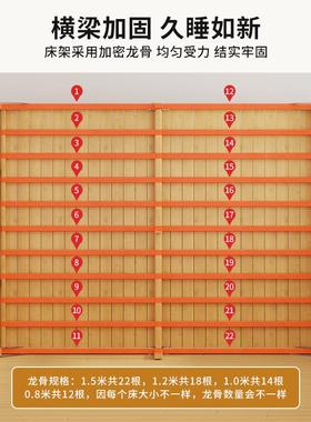 免安KVB装竹床折床单人双午人午休睡简易叠家用成租房凉人床竹子