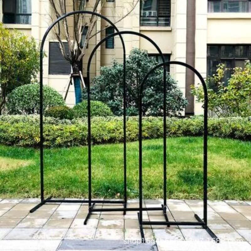 新款婚礼广告公示牌展示铁艺架子舞台背景架子摆件拱形浪漫