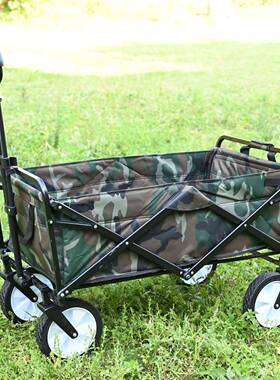 野餐HYL-033营地拖拉车手推露营摆拉车货便携可摊号折叠买菜大小