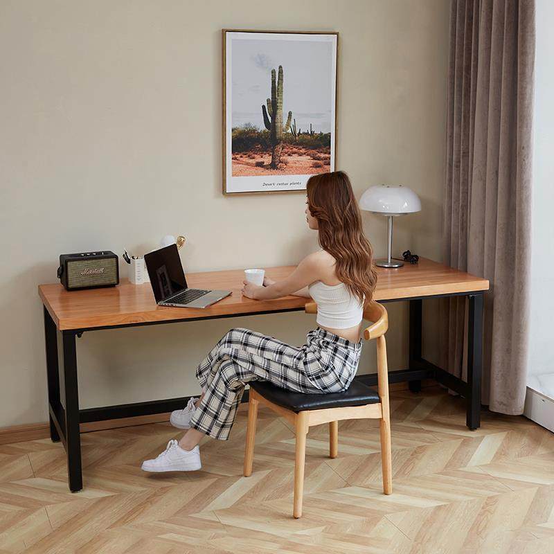 2I台H型设计实电脑桌式简约现代家用习书桌卧木室学桌办公桌TCS工
