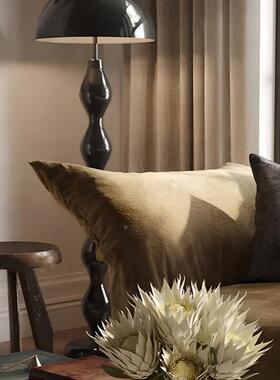 法式奶油风17519蘑菇落灯客厅沙地颜发旁件高值艺术装饰摆黑色落