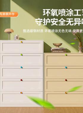 钢铁制五斗柜用客厅CCI靠尾墙家艺储物柜卧室床头收纳抽屉柜床置