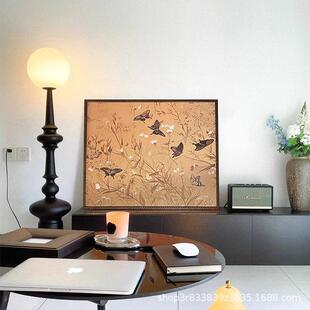 代美学挂风画客沙厅发背后装饰画法式宋中国风复古中古餐ST164边