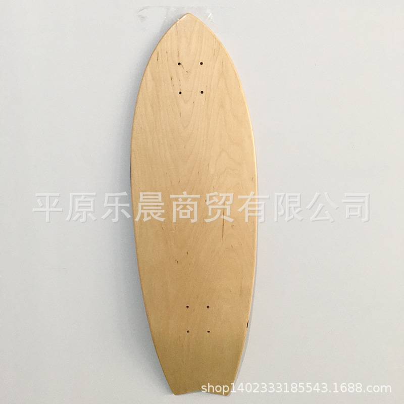 31inch枫木陆地冲浪板滑板长板双翘板面大鱼板板面OEM贴牌