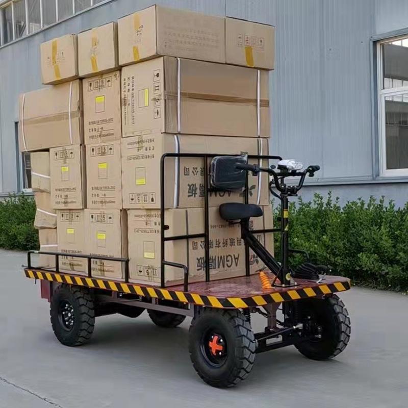 拉货仓库搬687超运电推动型工小具市四轮平板车手车运输工地