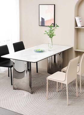 意式鞍皮餐椅家用代现简约设计师极YDQ简酒店餐厅马靠凳子轻背奢