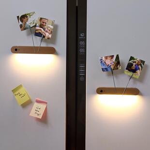 棒架感应灯便好携式免打孔支架夜灯简约卧室床头吸人磁体感QBT应