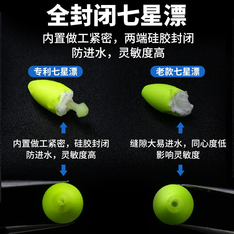 绑好成品七星漂主线组台钓7星漂钓鱼线装全鲫鱼.5/5./.3米