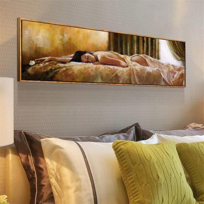 380欧美浴室挂画艺术装饰画酒店房间卧室床头上挂画睡美人女壁画