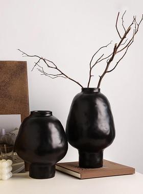 贝大美法式陶瓷汉花瓶玄关水培插花中古风居开家ALF运肚福罐花器