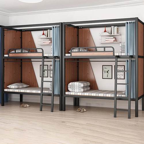 高低层床上下铺实成木双高架床儿童生人双人宿舍小户学WVK型组合