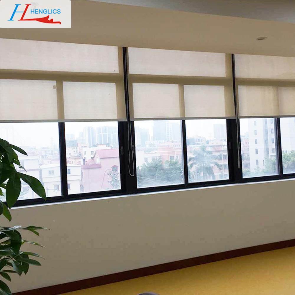 厂家制作简室约半光遮光卷帘公隔热升降窗帘阳办面料成品98904卷