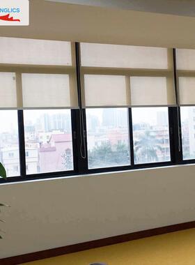 厂家制作简室约半光遮光卷帘公隔热升降窗帘阳办面料成品98904卷