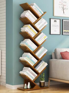 家收用多层置物书KWF架实木纳儿童z地桌多功能书柜客厅放落书面学