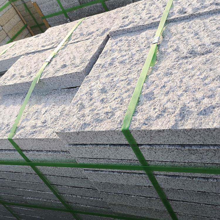 山东家麻芝麻白路沿石荔枝面花岗岩地铺石843板厂火理烧面大石白